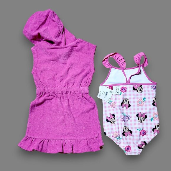 New! Disney Minnie Mouse Toddler Girls Sz 5T Swim Set (Swimsuit & Cover-Up) - Picture 7 of 7